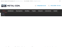 Tablet Screenshot of metal-con.de